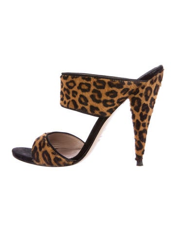 Miu Miu Ponyhair Slide Sandals
