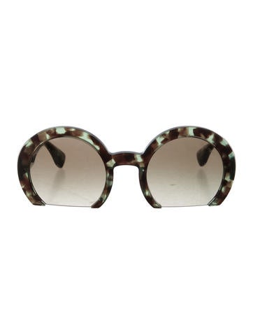 Miu Miu Oversize Half-Rim Sunglasses w/ Tags