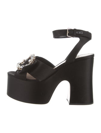 Miu Miu 2017 Embellished Platform Sandals