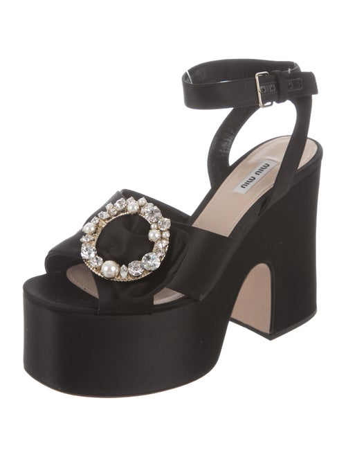 Miu Miu 2017 Embellished Platform Sandals