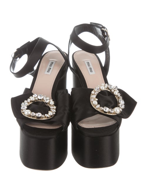 Miu Miu 2017 Embellished Platform Sandals