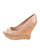 Miu Miu Peep-Toe Platform Wedges
