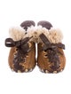 Miu Miu Shearling Lace-Up Clogs