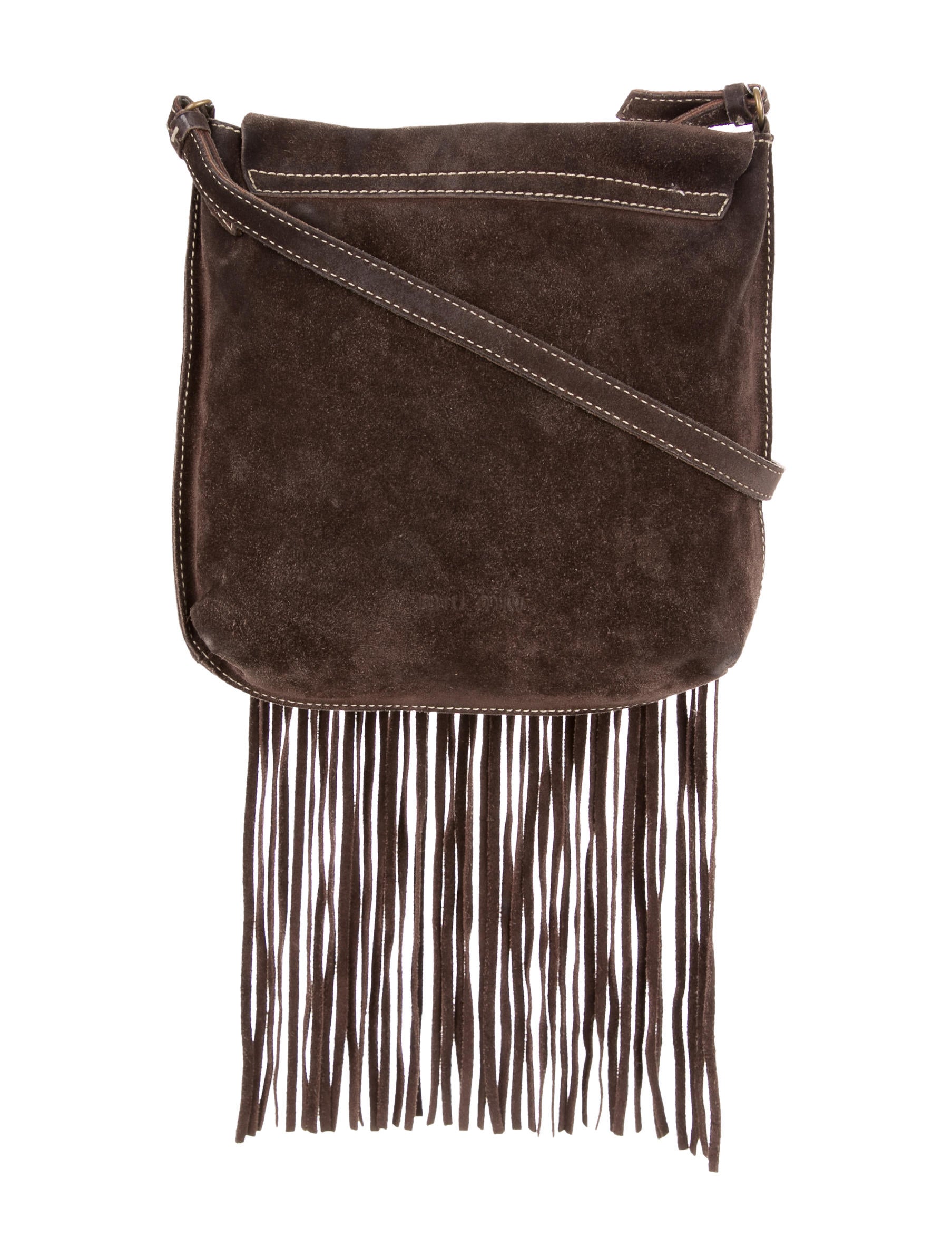 Miu Miu Suede Fringe Crossbody Bag Handbags MIU47699 The RealReal