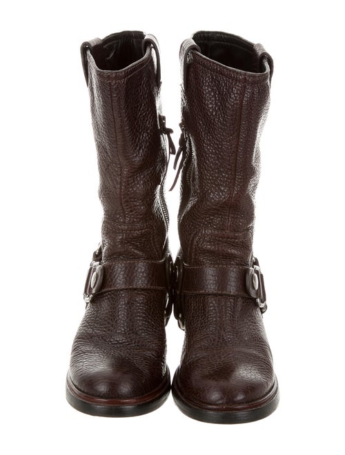 Miu Miu Leather Mid-Calf Boots
