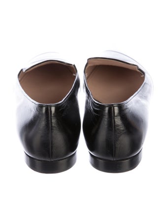 Miu Miu Leather Pointed-Toe Loafers