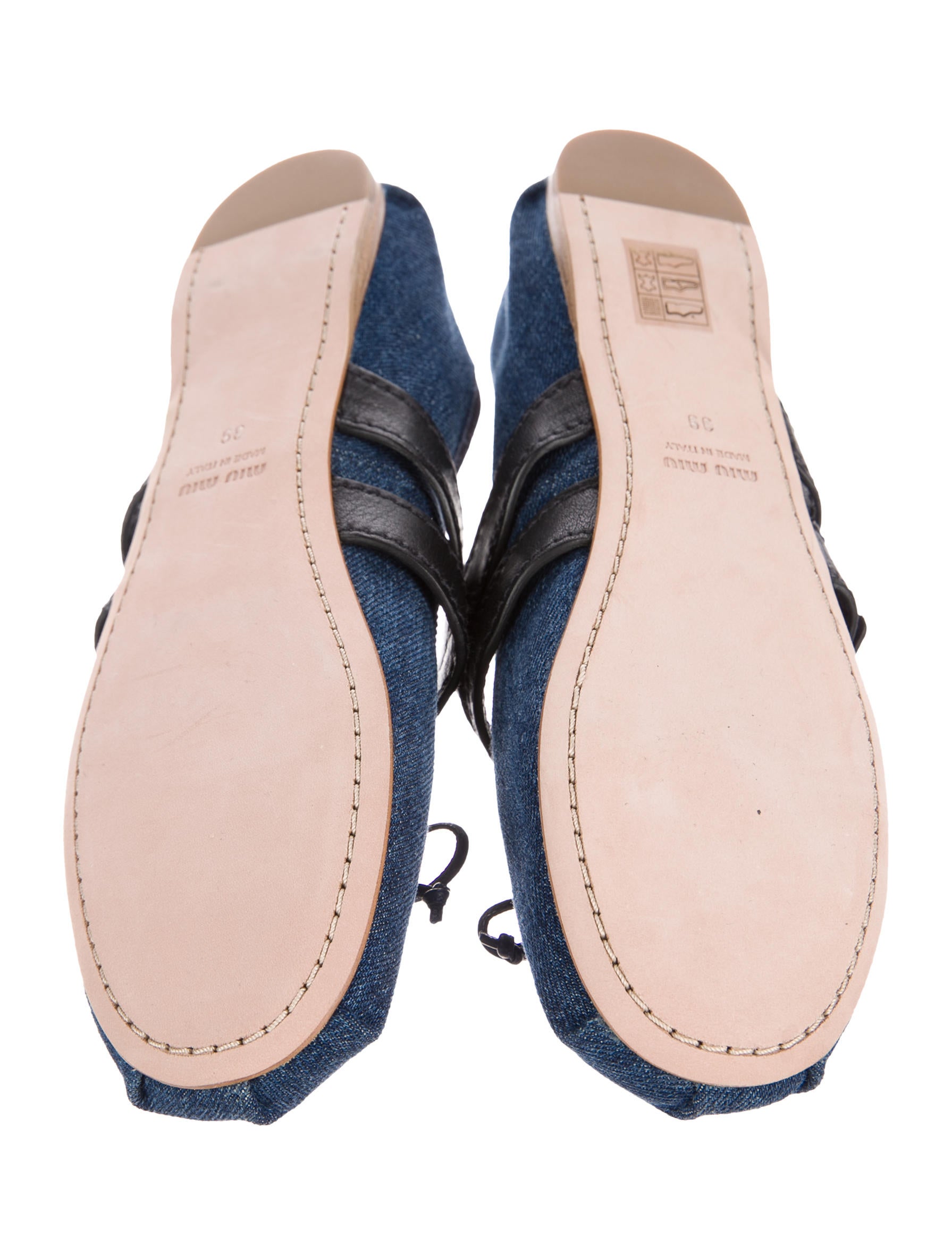 Miu Miu 2017 Denim LaceUp Closure Shoes MIU51714 The RealReal