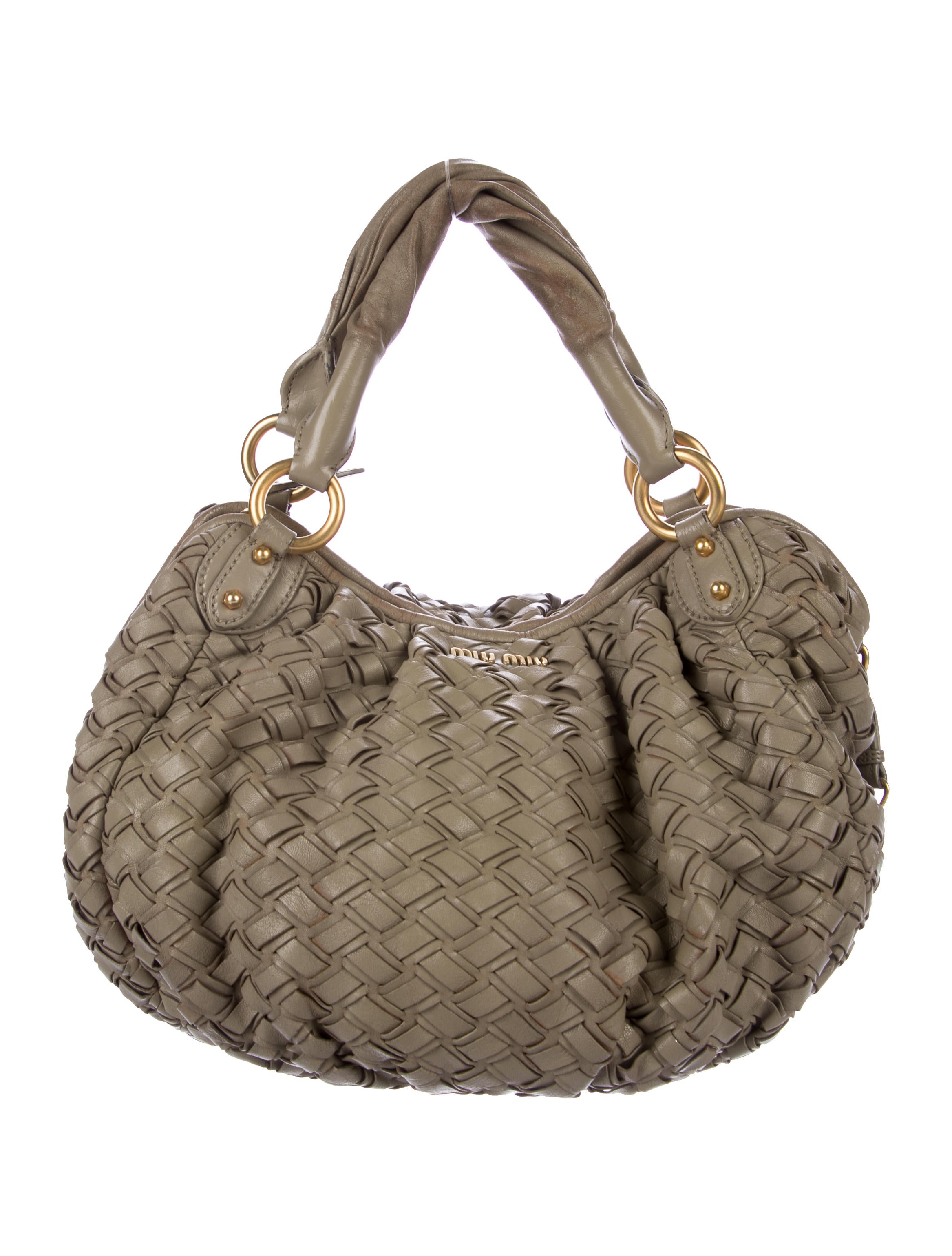 Miu miu woven leather bag Clearance