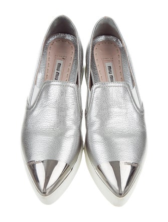 Miu Miu 2016 Metallic Cap-Toe Sneakers