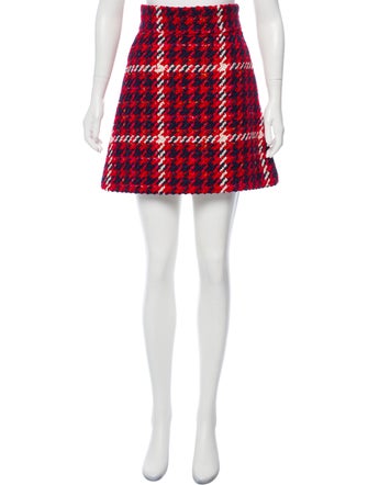 Miu Miu Houndstooth Mini Skirt