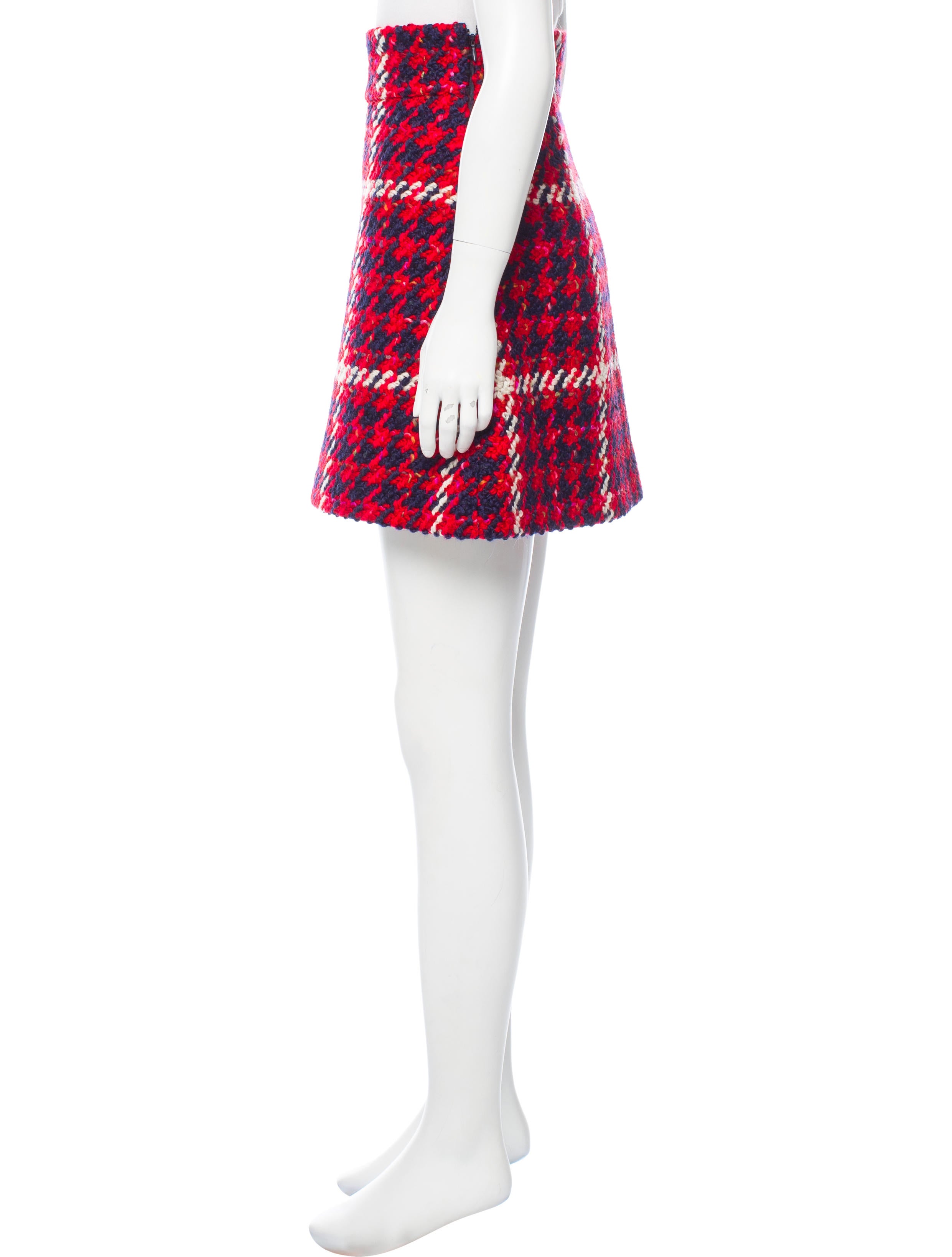 Miu Miu Houndstooth Mini Skirt