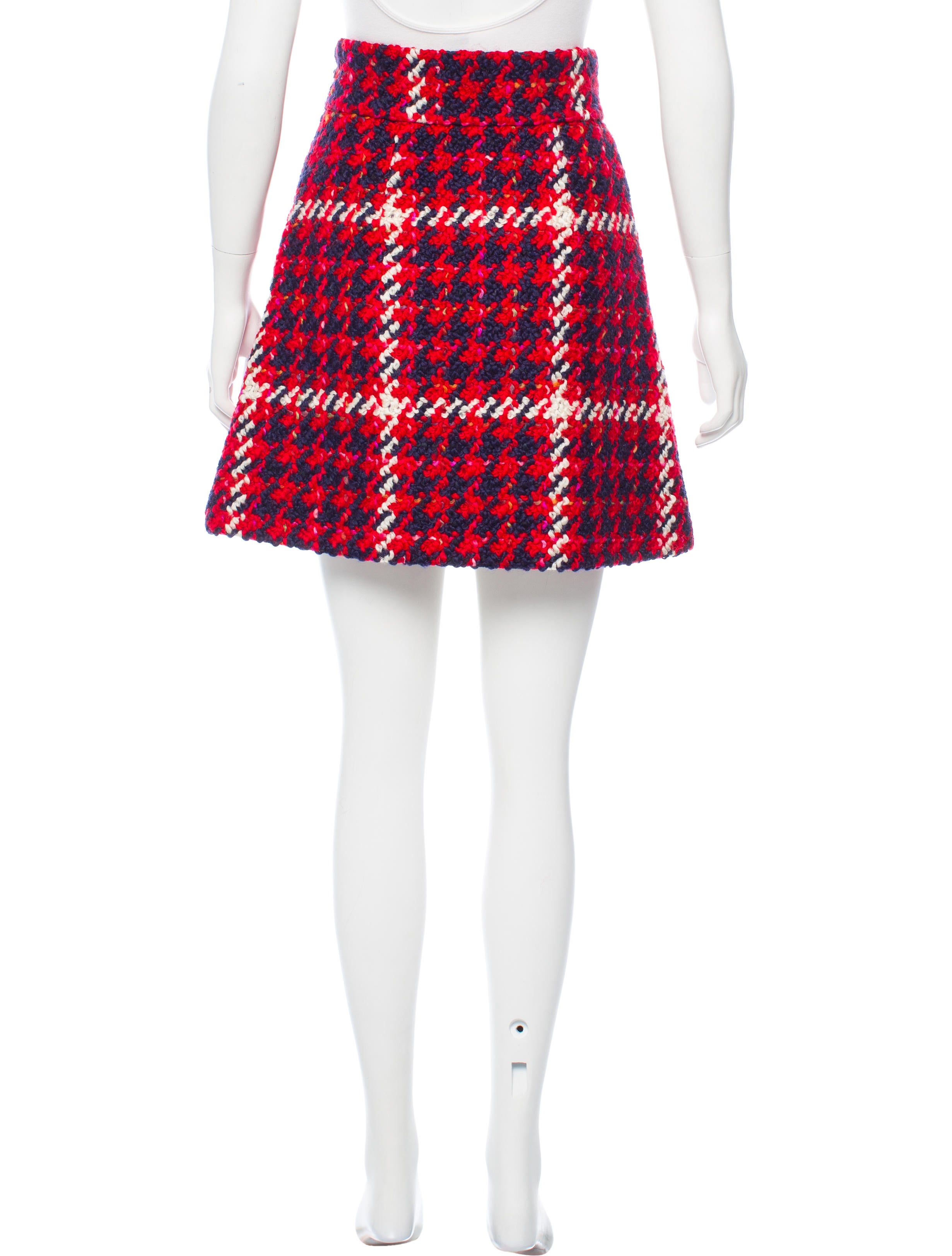 Miu Miu Houndstooth Mini Skirt