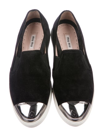 Miu Miu Suede Slip-On Sneakers