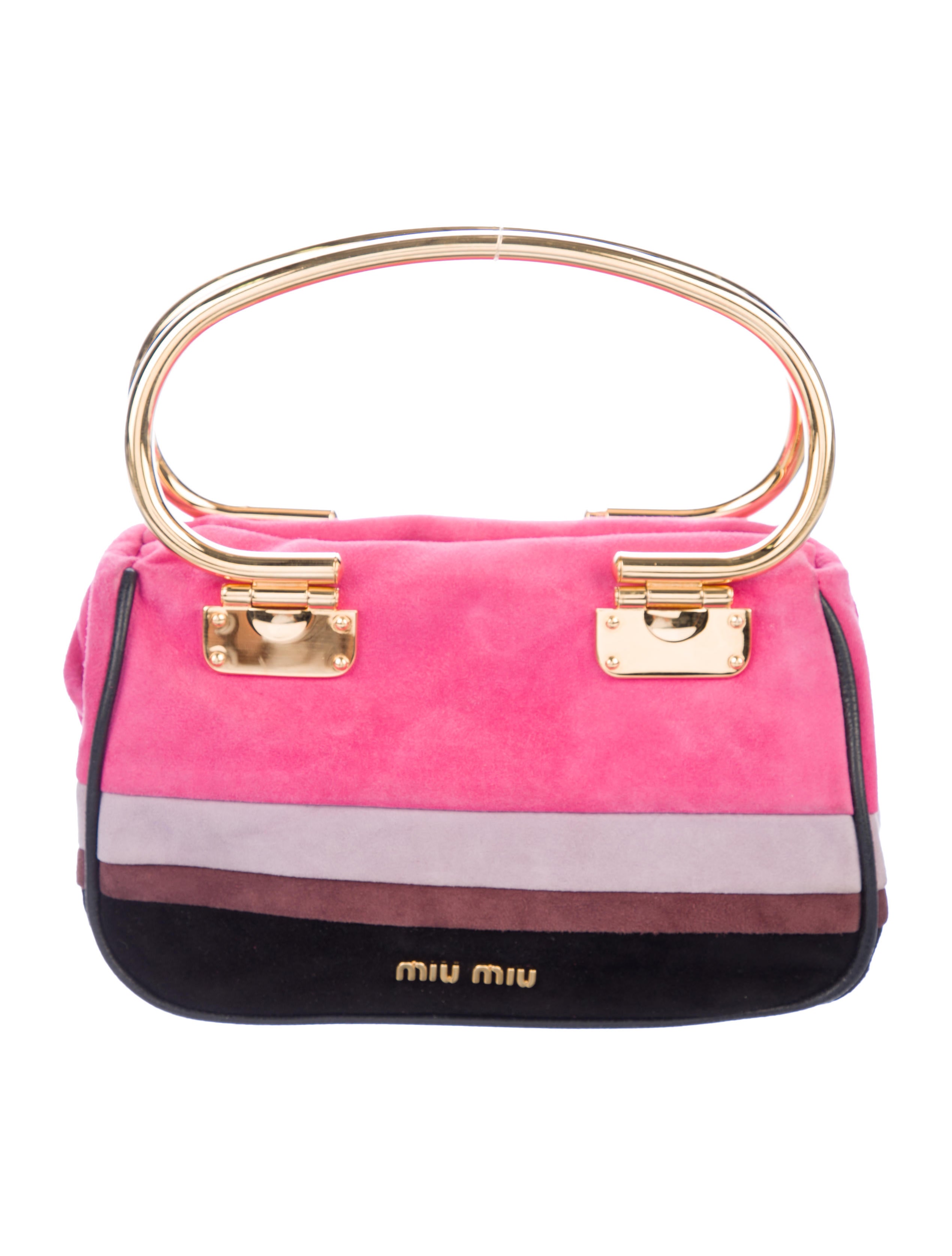 Miu Miu Colorblock Suede Satchel
