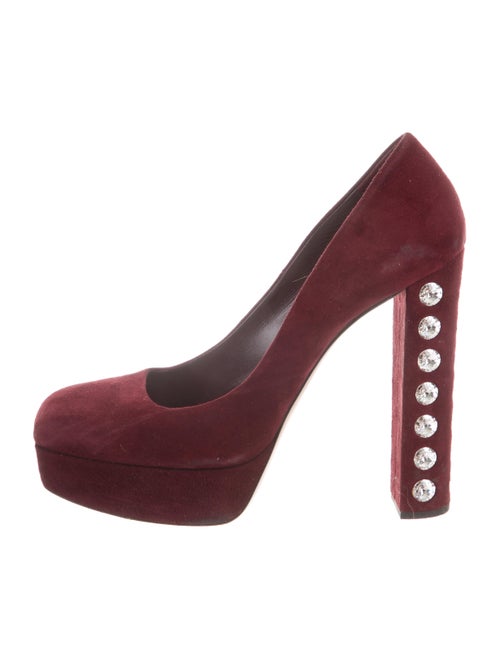 Miu Miu Crystal Embellished Platform Pumps