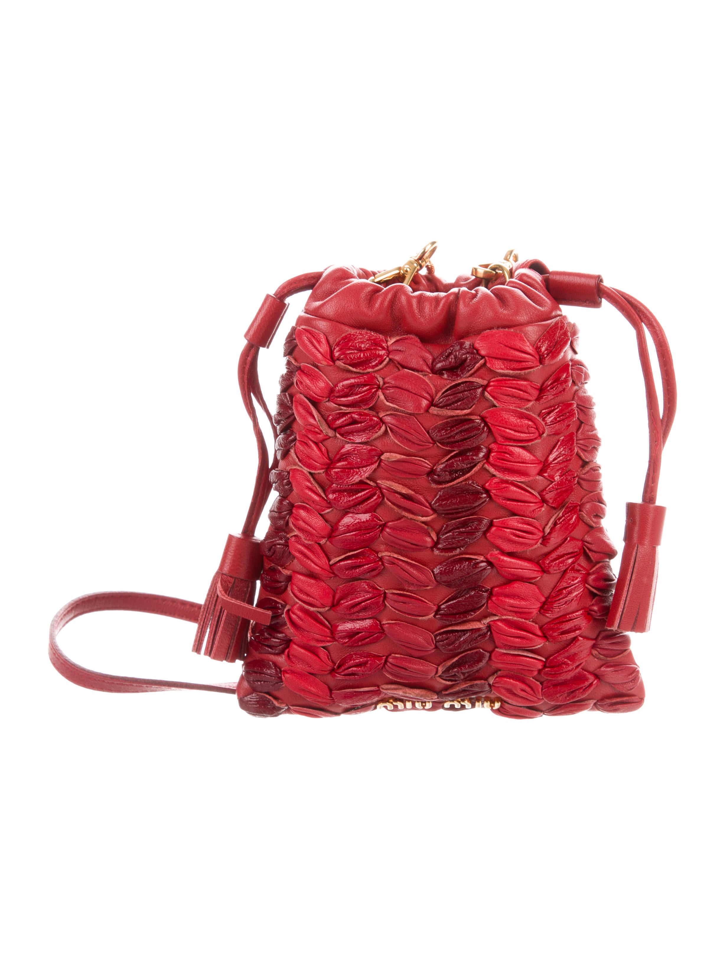 Miu Miu Woven Leather Mini Crossbody Bag Handbags MIU77472 The