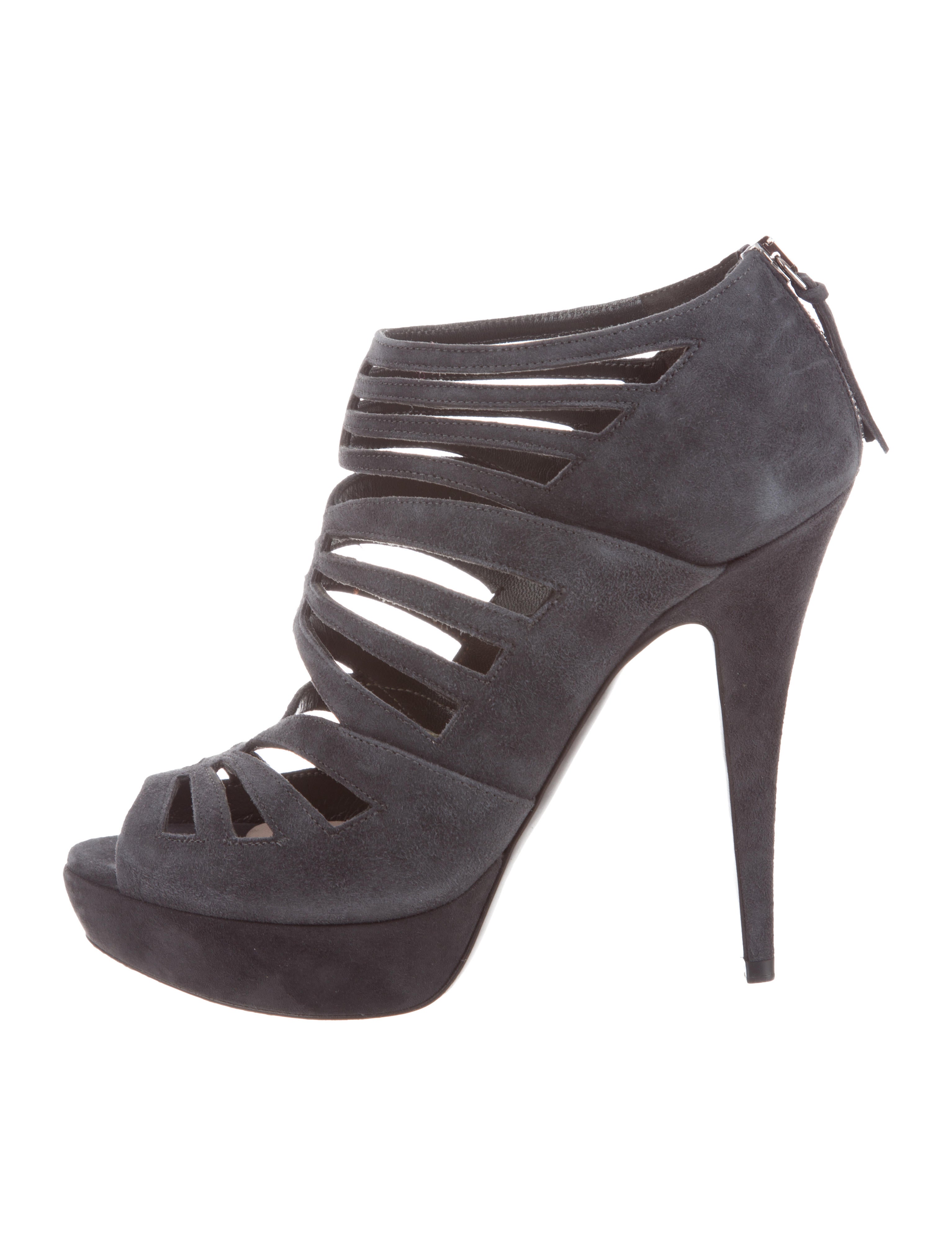 Miu Miu Suede Platform Peep-Toe Pumps