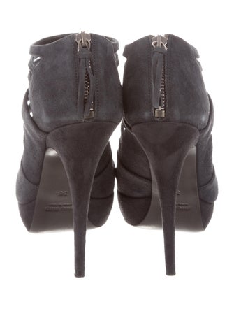 Miu Miu Suede Platform Peep-Toe Pumps