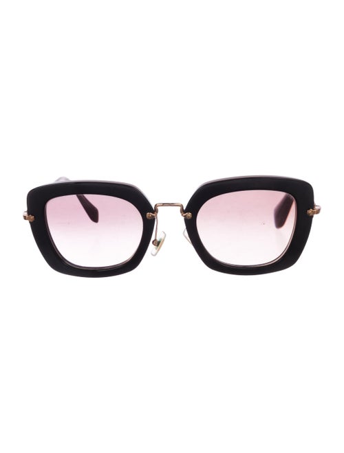 Miu Miu Square Gradient Sunglasses Black