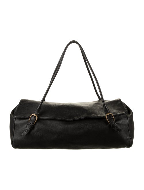 Miu Miu Grained Leather Shoulder Bag Black