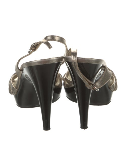 Miu Miu Leather Slingback Sandals