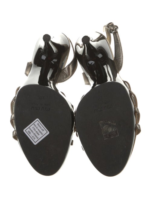 Miu Miu Leather Slingback Sandals