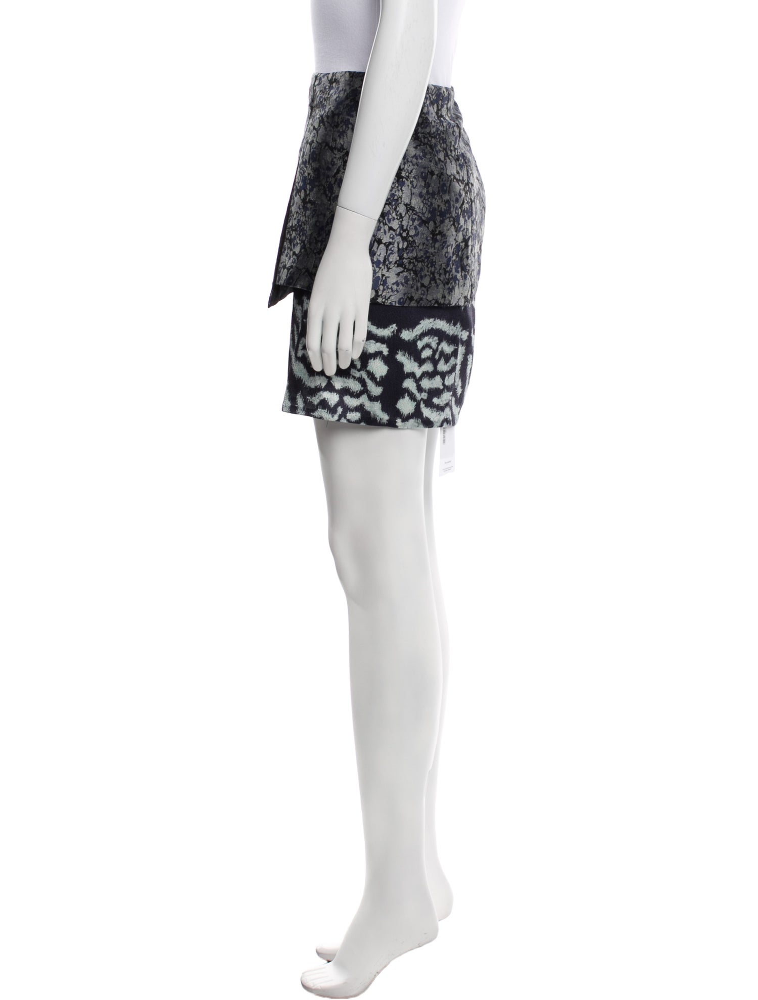 Michael Van Der Ham Floral Print Mini Skirt