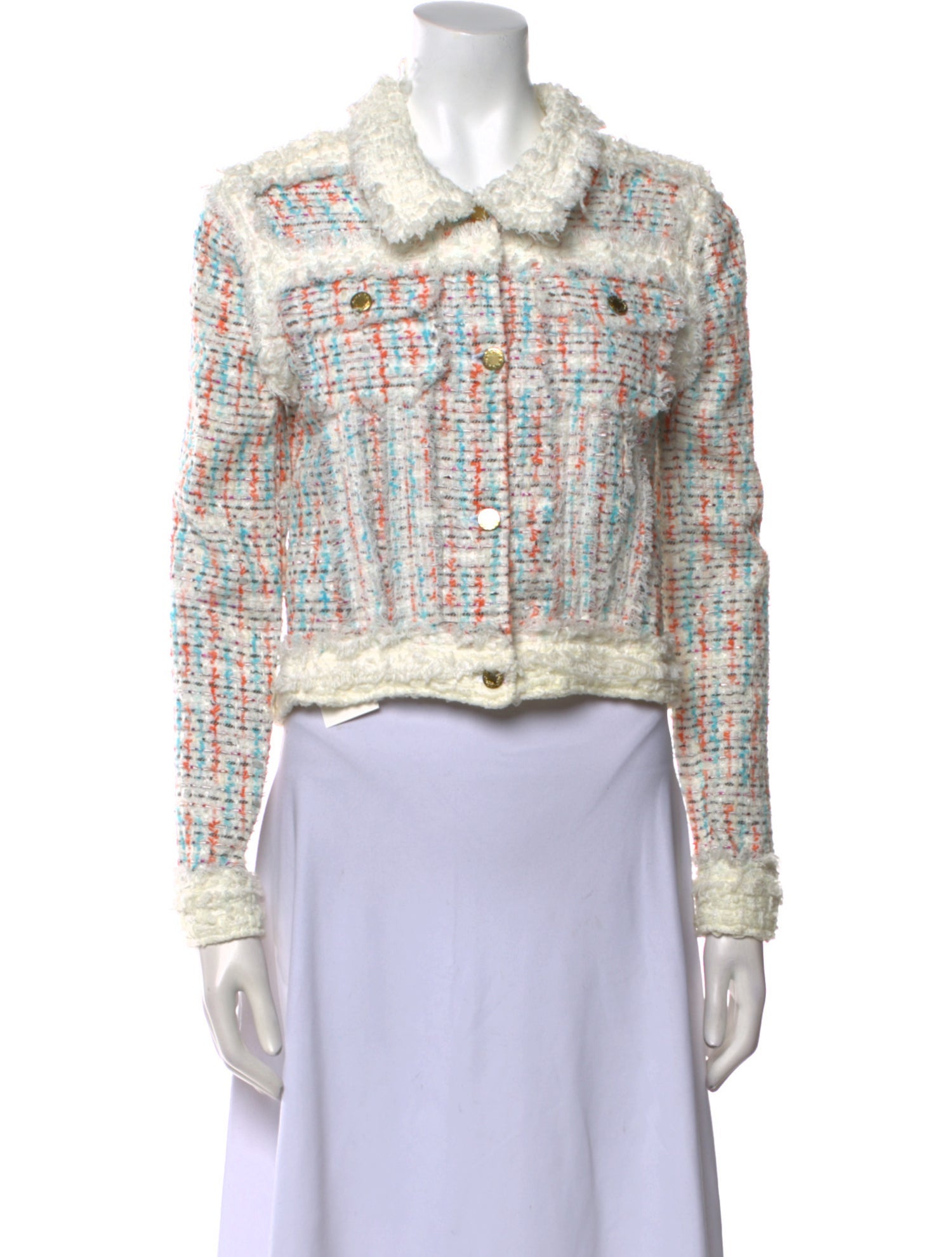 Michael Van Der Ham Tweed Pattern Crew Neck Sweater