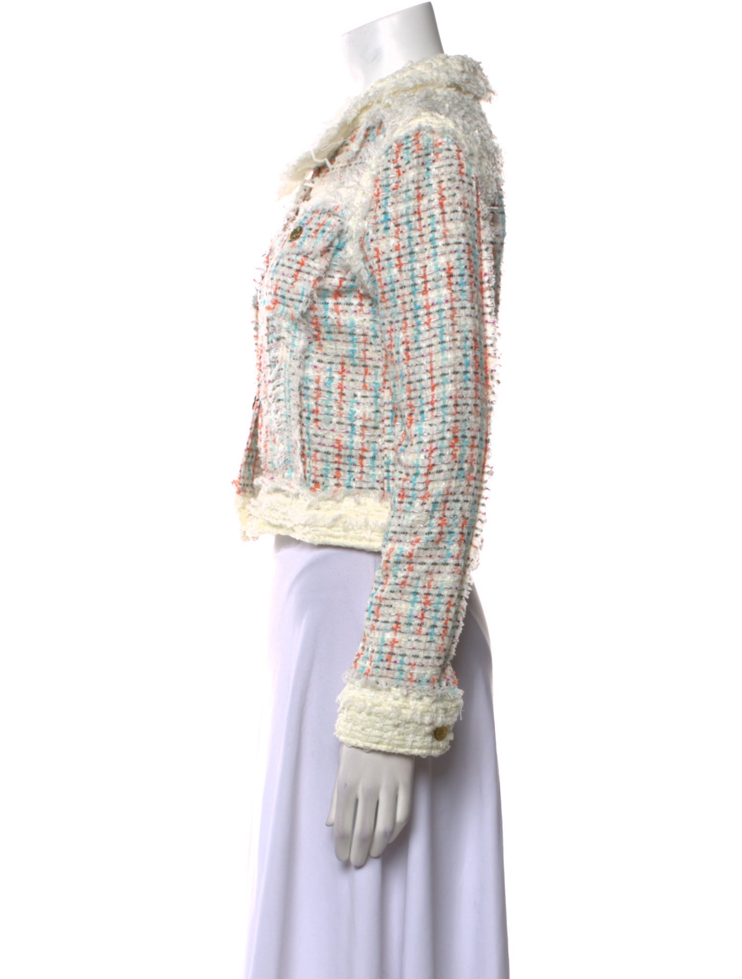 Michael Van Der Ham Tweed Pattern Crew Neck Sweater