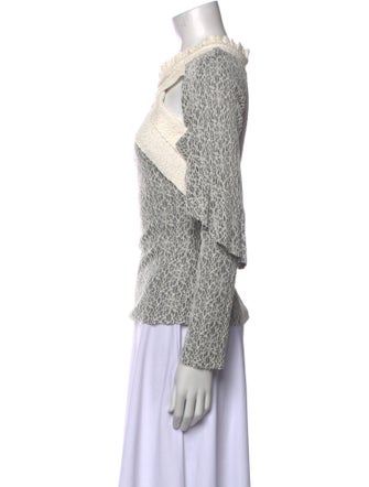 Michael Van Der Ham Printed Mock Neck Sweatshirt