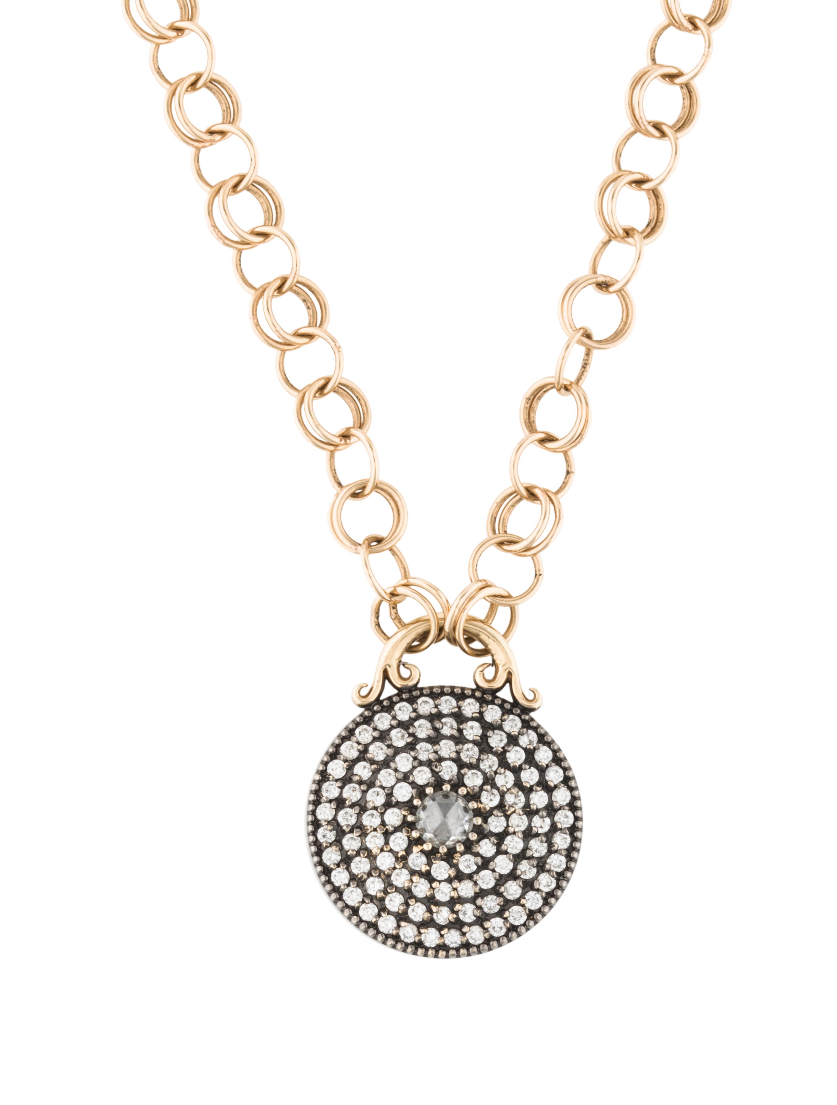 Mizuki 14K Diamond Disc Pendant Necklace Necklaces MIZ20147 The