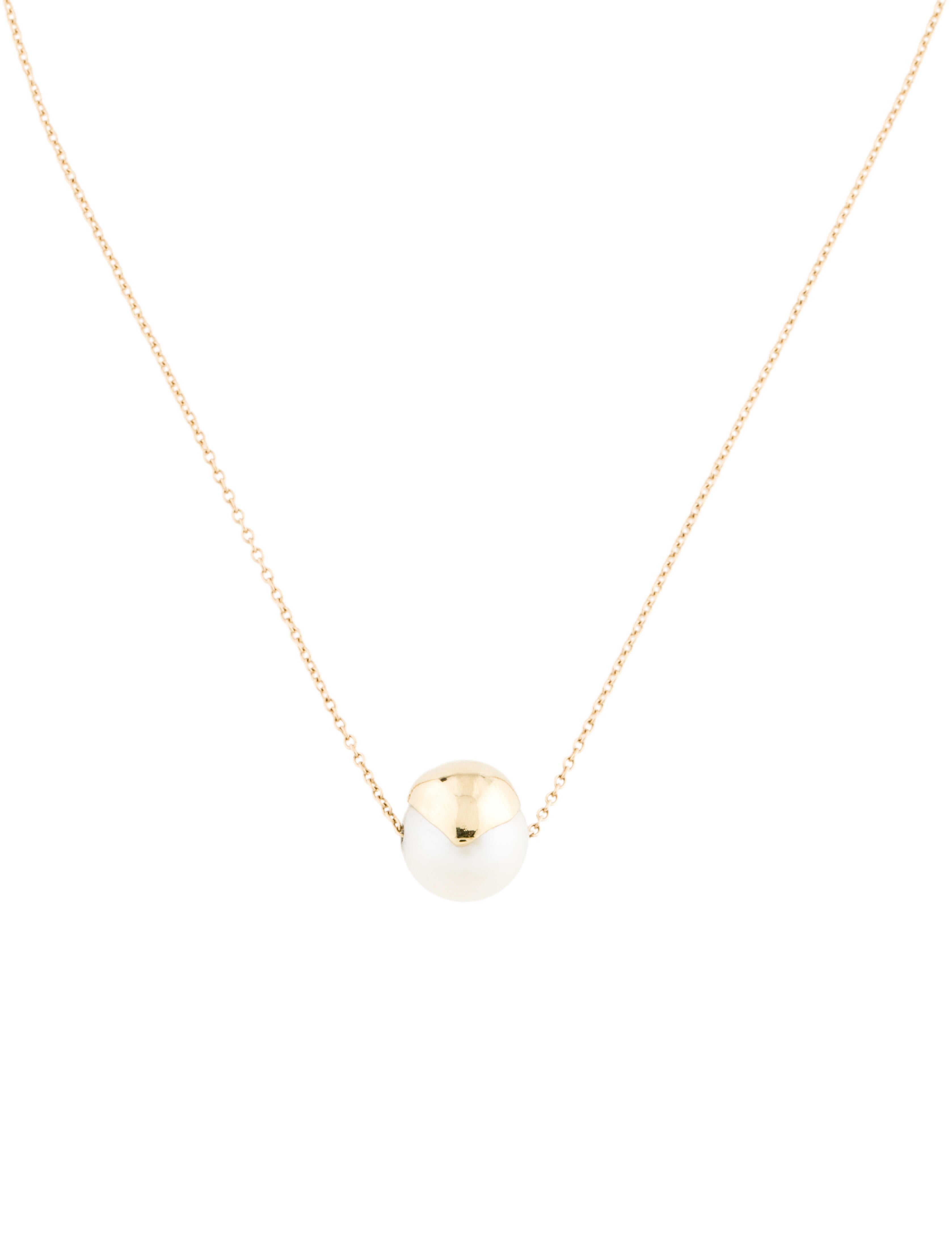 Mizuki 14K Pearl Fluid Pendant Necklace