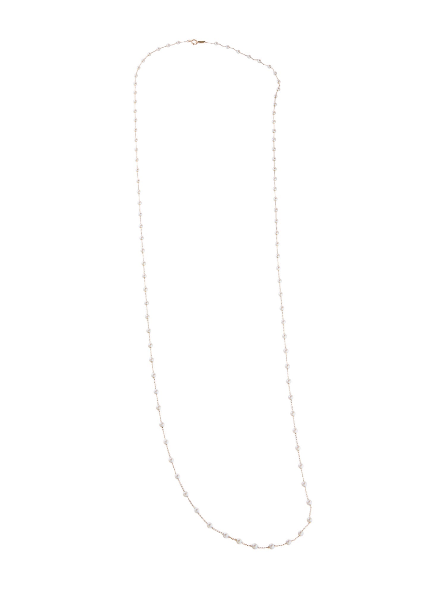 Mizuki 14K Pearl Floating Chain Necklace
