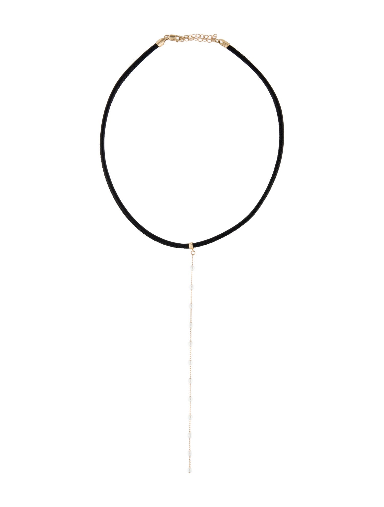 Mizuki 14K Pearl & Leather Sea of Beauty Lavalier Necklace