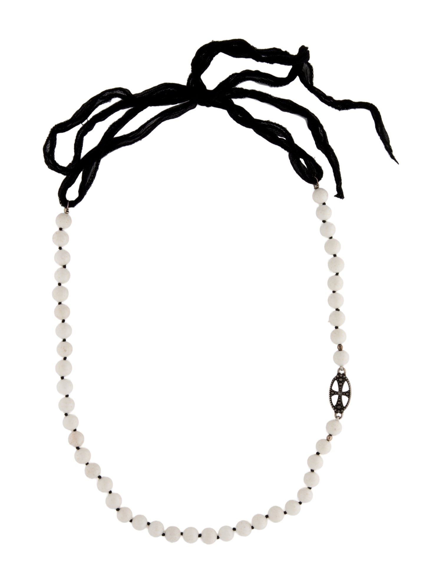 Mizuki Coral & Diamond Cross Necklace