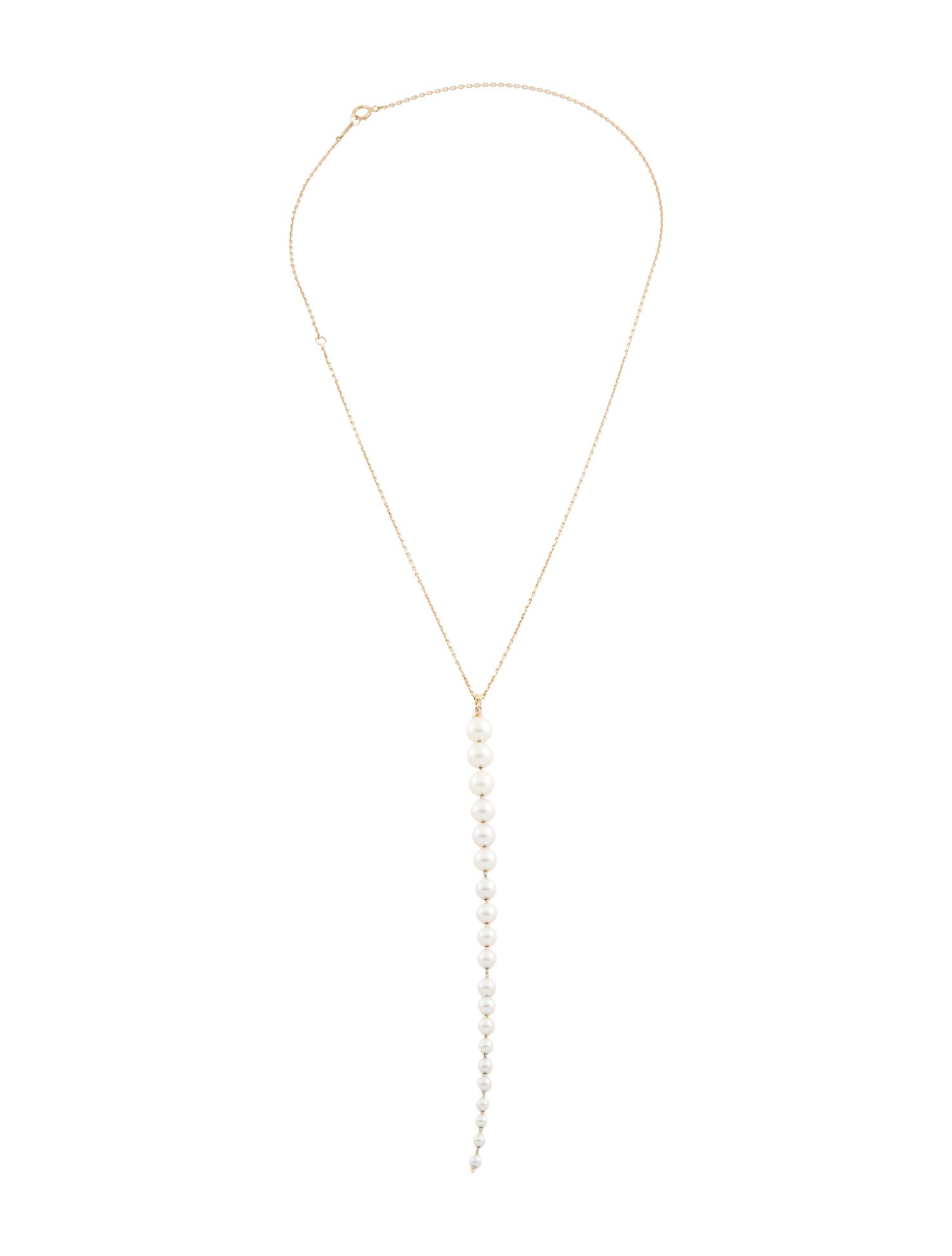 Mizuki 14K Pearl & Diamond Pendant Necklace