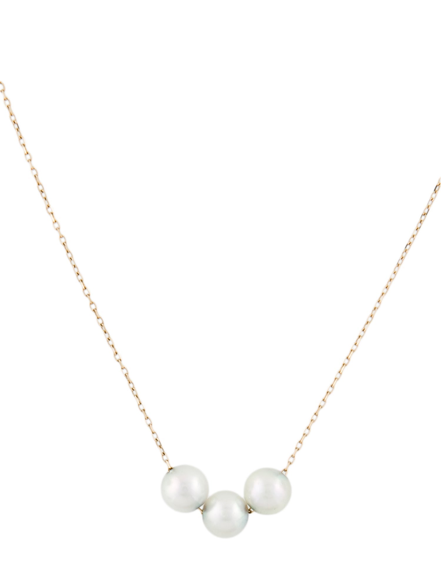 Mizuki 14K Pearl Chain Link Necklace