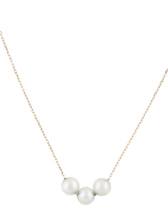 Mizuki 14K Pearl Chain Link Necklace