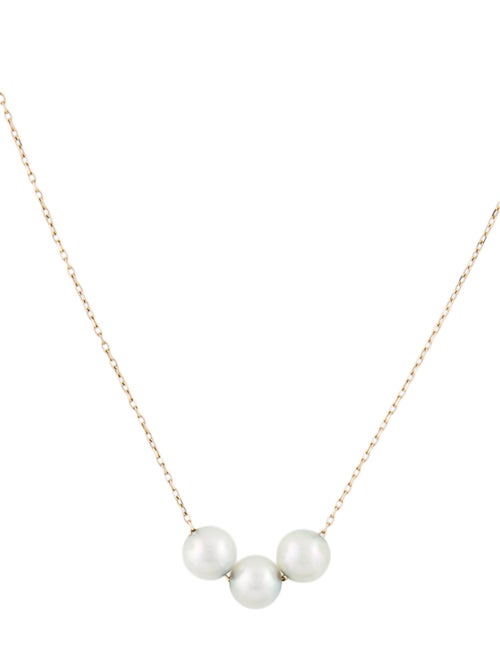 Mizuki 14K Pearl Chain Link Necklace