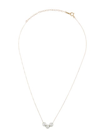 Mizuki 14K Pearl Chain Link Necklace