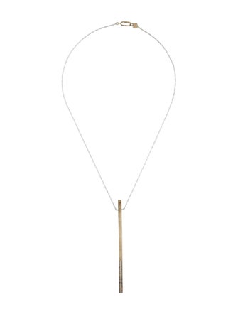 Mizuki 18K Diamond Bar Pendant Necklace