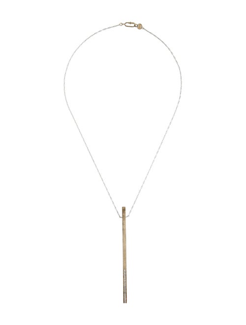 Mizuki 18K Diamond Bar Pendant Necklace