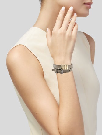 Mizuki 14K Diamond Slider Leather Wrap Bracelet