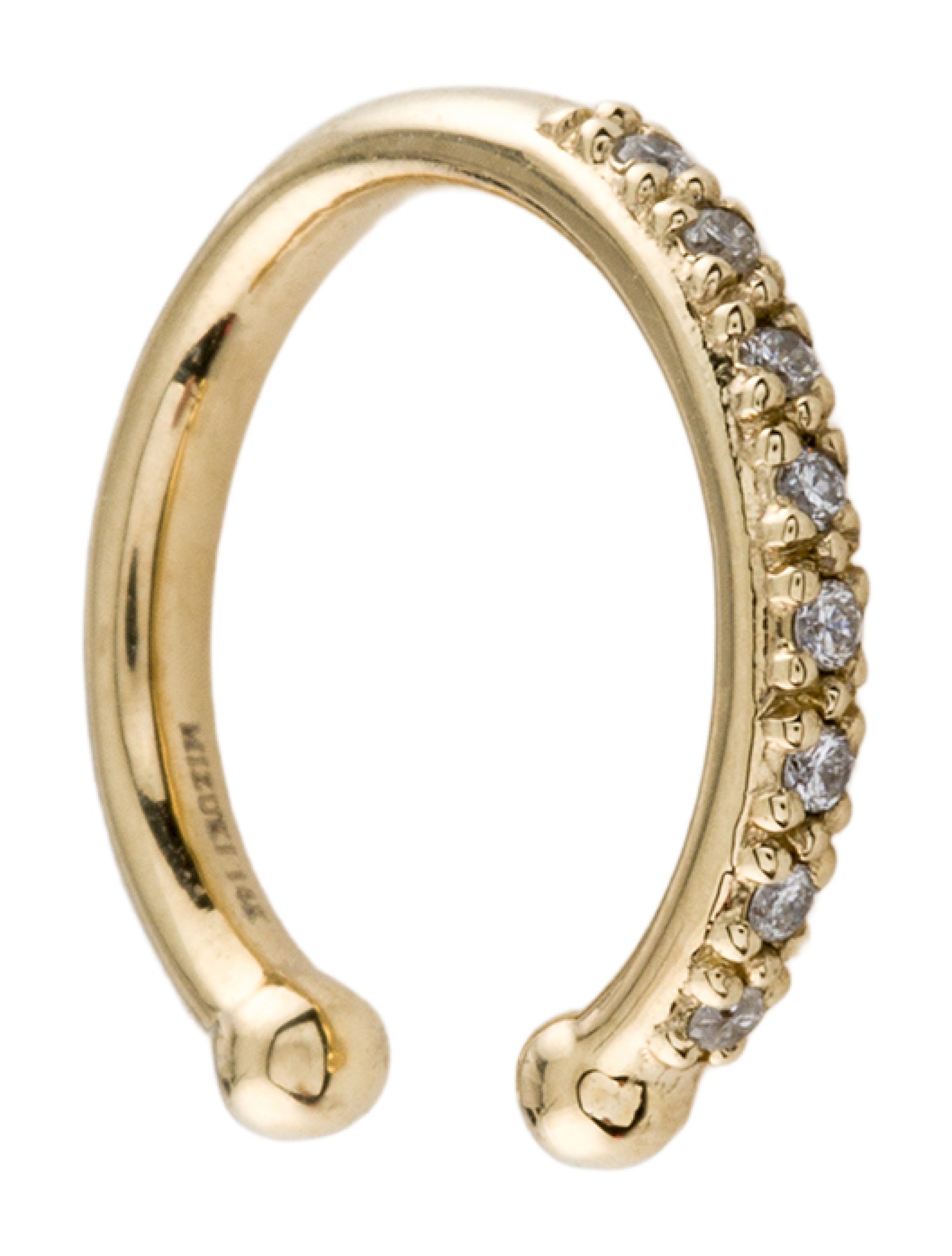 Mizuki 14K Diamond Sea of Beauty Single Ear Cuff