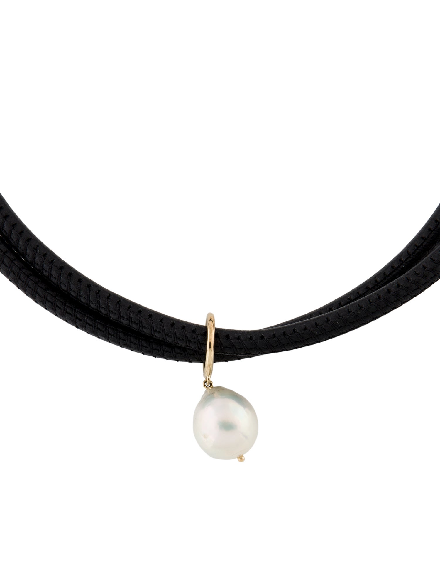 Mizuki 14K Pearl & Leather X2H Sea of Beauty Collar Necklace