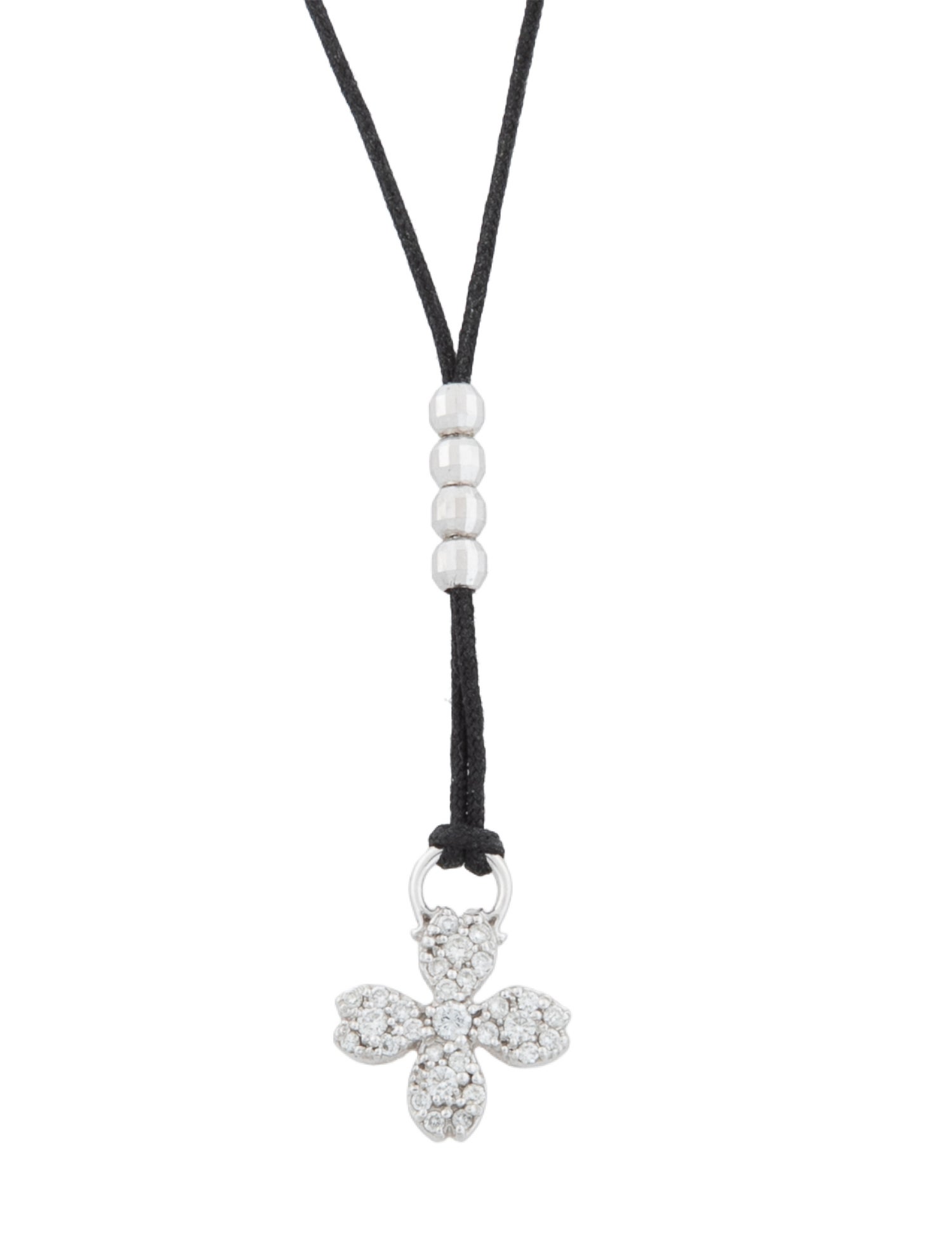 Mizuki 14K Diamond Clover Pendant Necklace
