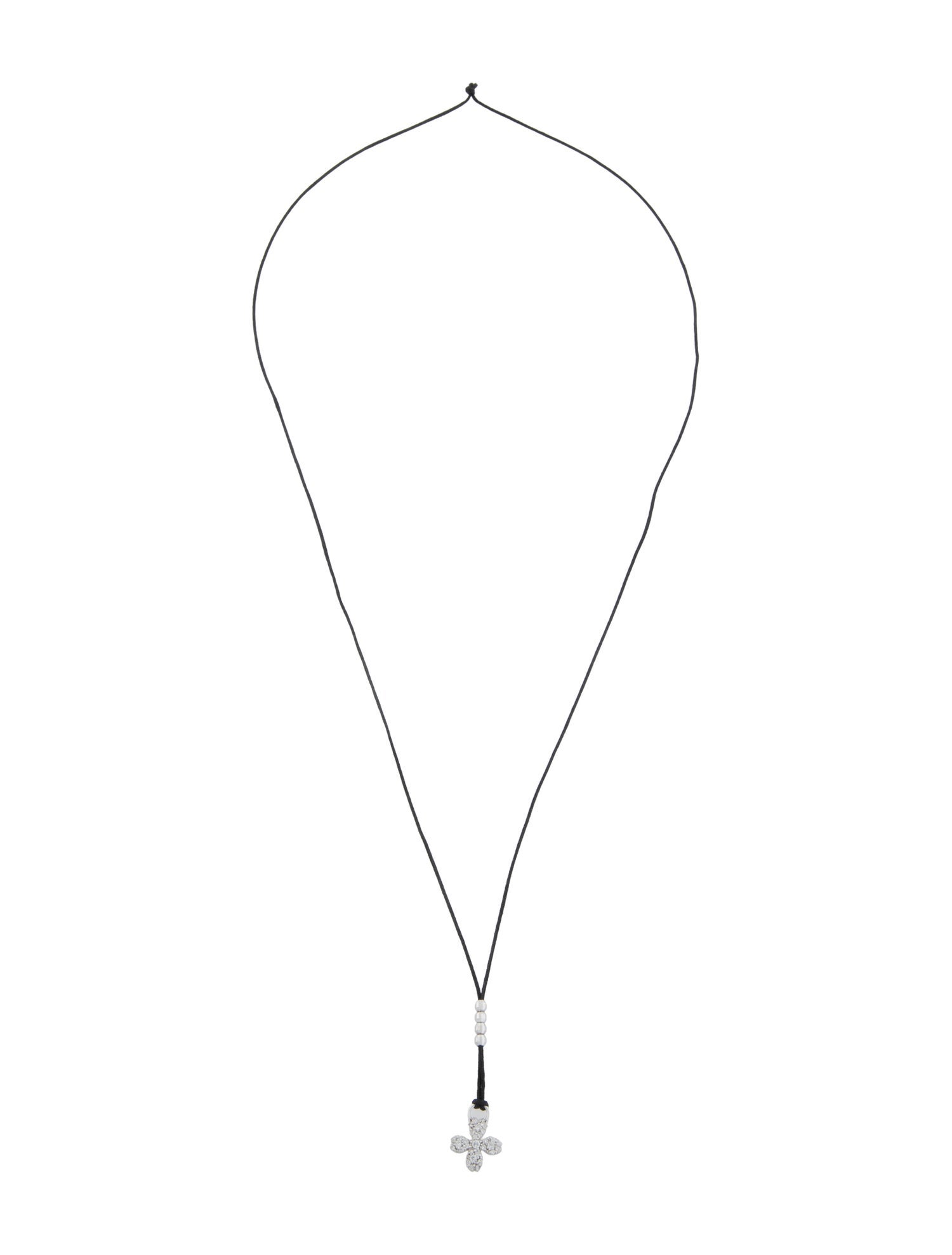 Mizuki 14K Diamond Clover Pendant Necklace