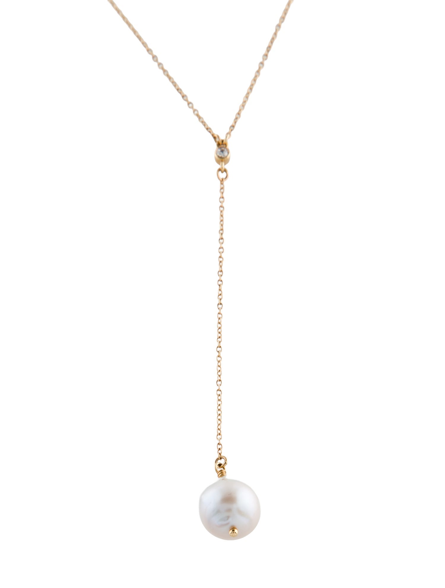 Mizuki 14K Pearl & Diamond Sea Of Beauty Lavalier Necklace