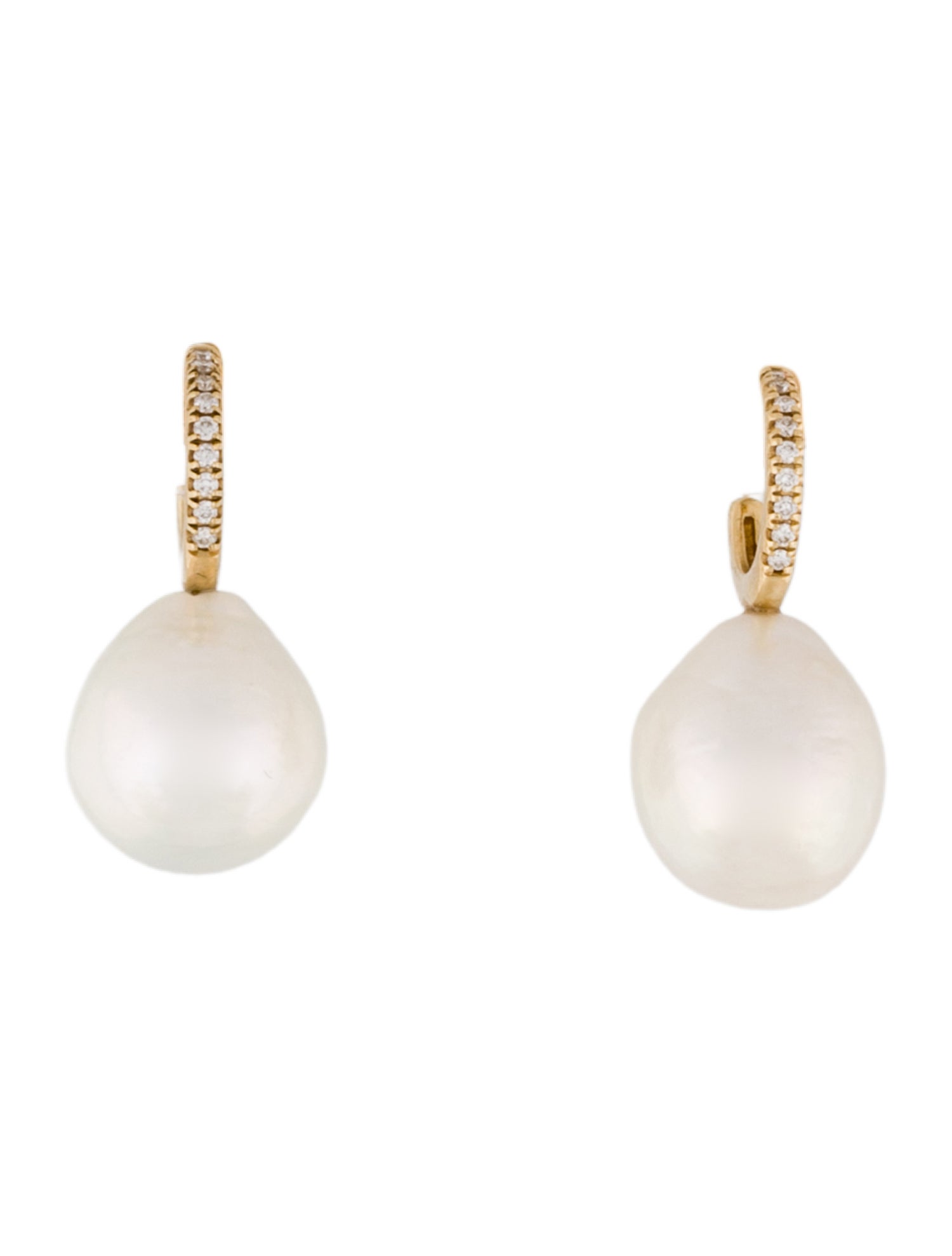 Mizuki 14k Pearl & Diamond Sea of Beauty Hoop Earrings