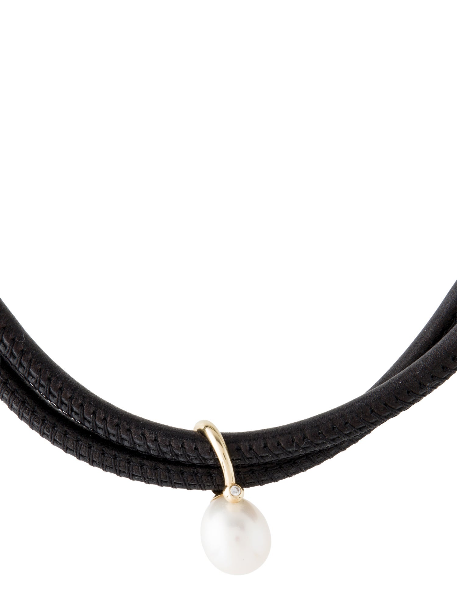 Mizuki 14K Pearl, Diamond & Leather Sea of Beauty Choker Necklace